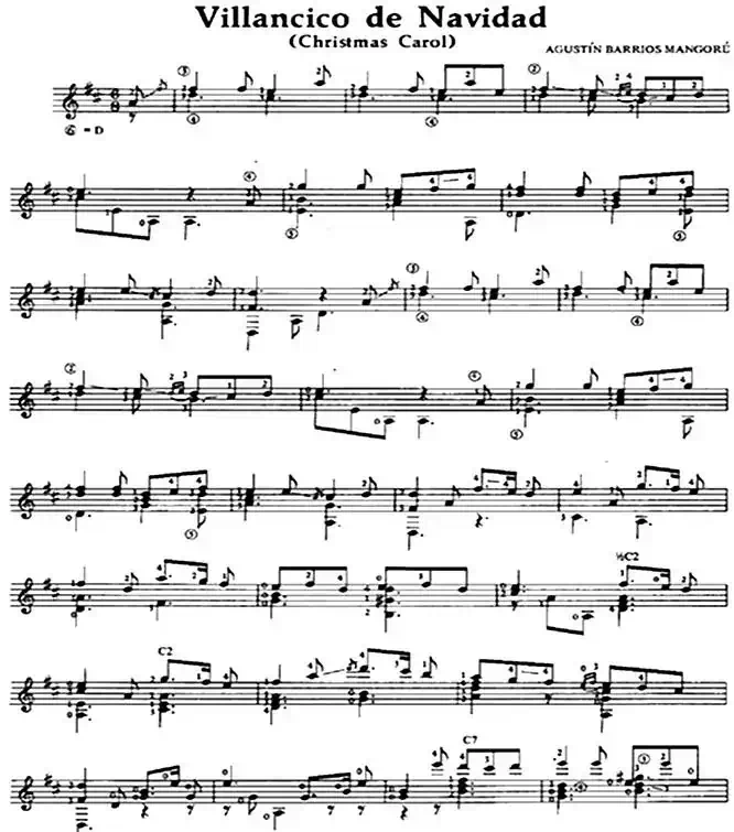 Villancico de Navidad（古典吉他）
