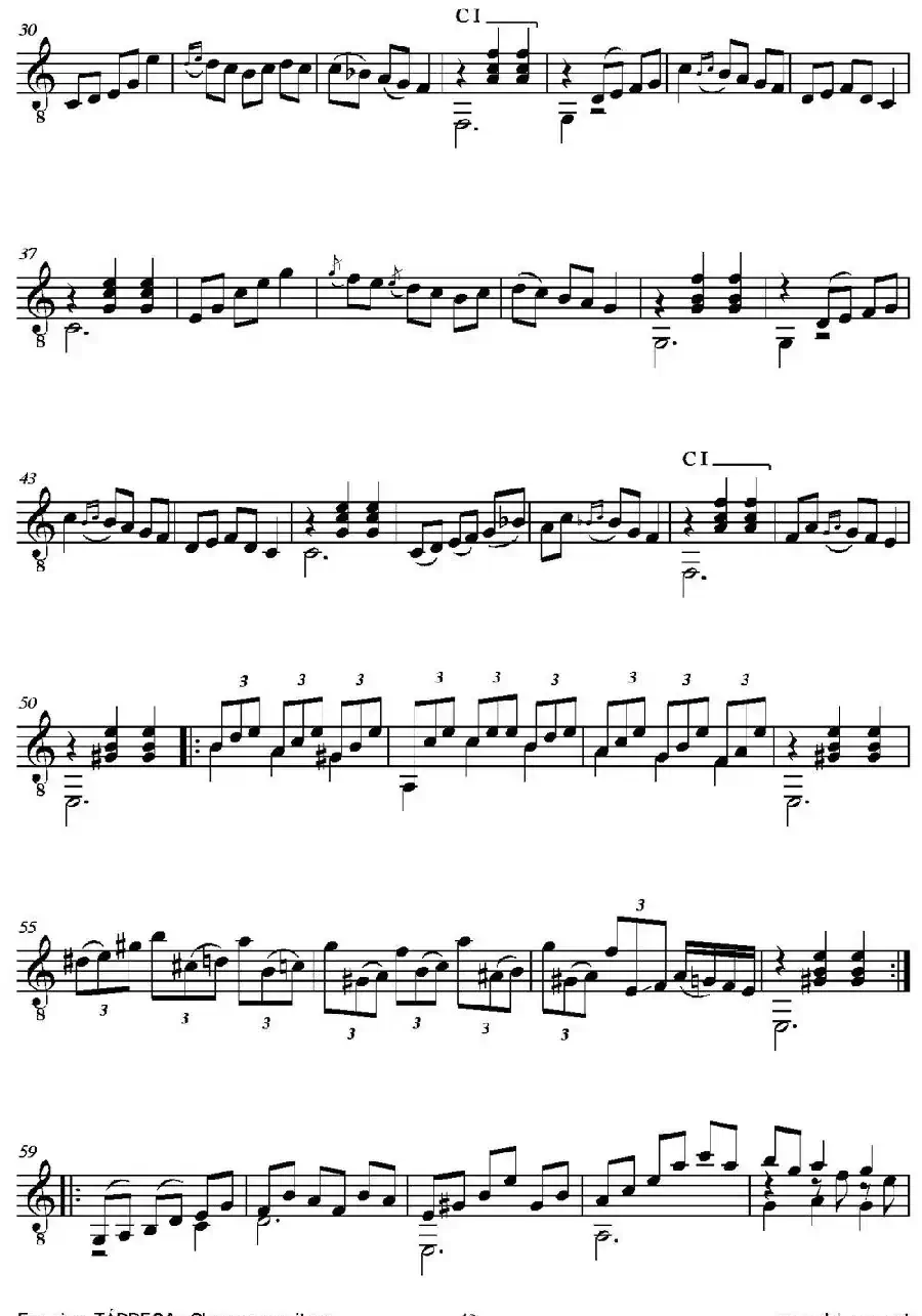 MALAGUENA(Facil)（古典吉他）