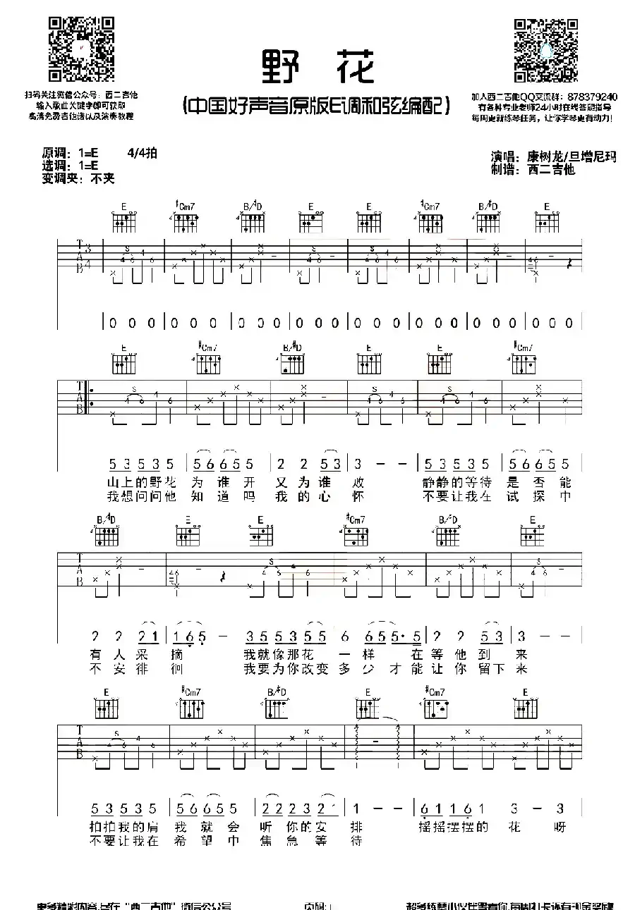 野花（西二吉他编配版）