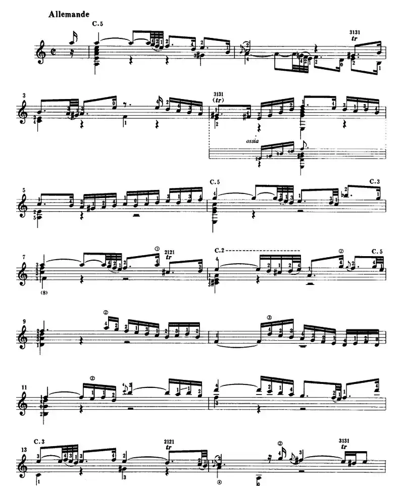 第三鲁特琴组曲（古典吉他）