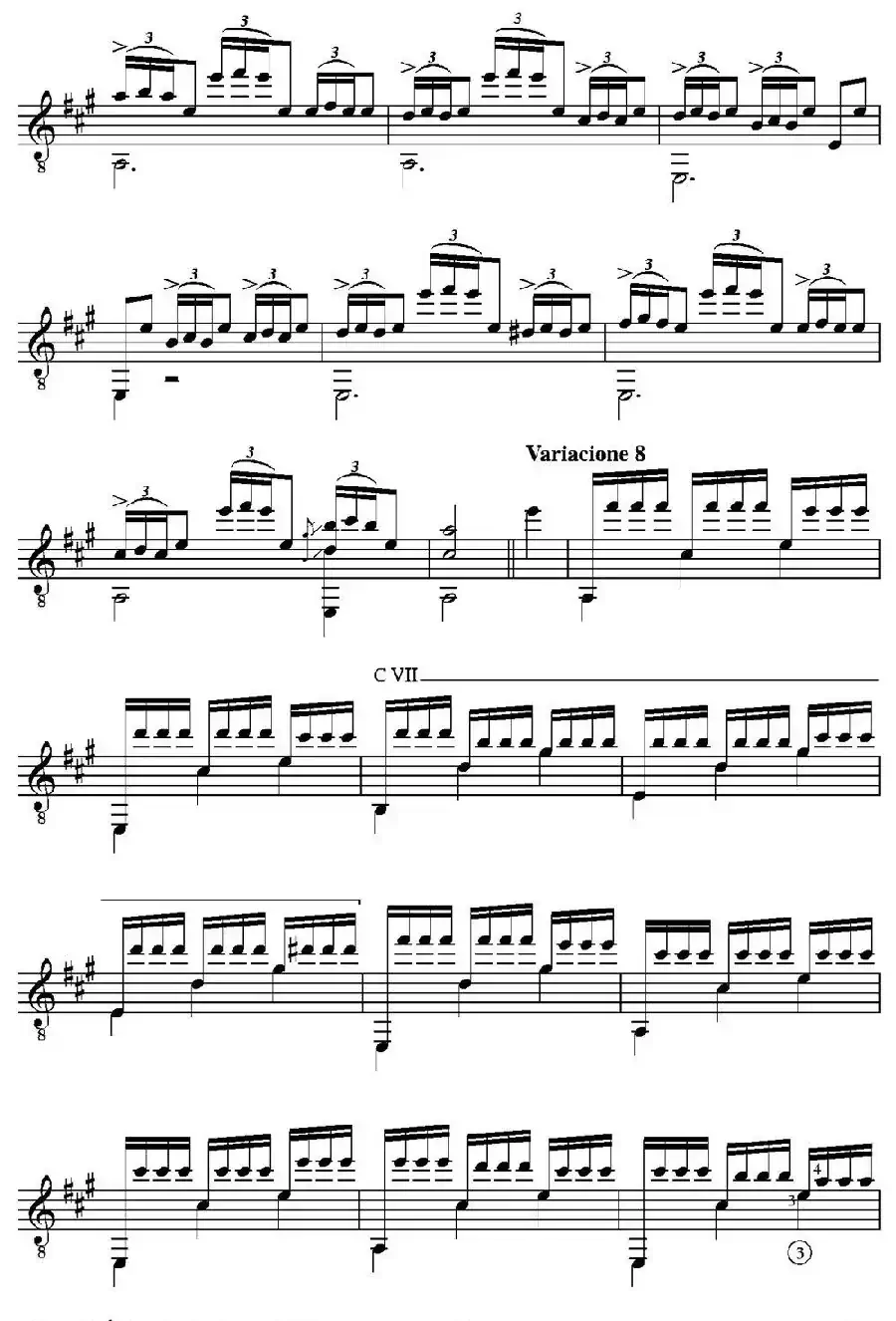 EL CARNAVAL DE VENECIA(Grande variaciones sobre un tema de Niccolo Paganini)（古典吉他）