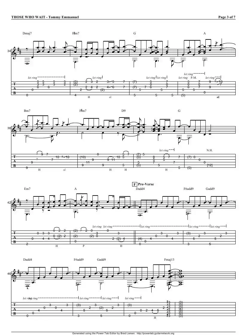 tommy emmanuel：those who wait（指弹吉它）