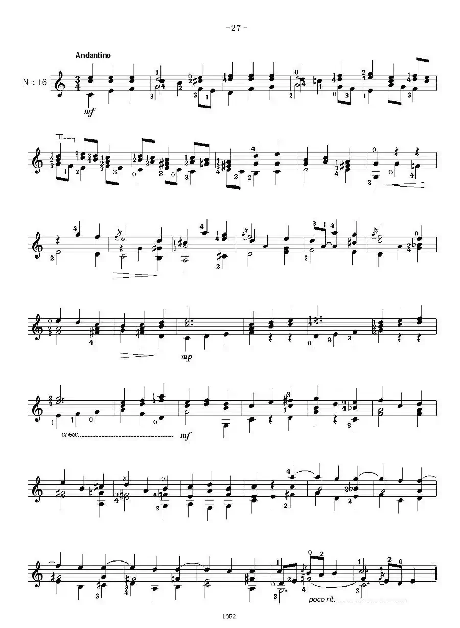 索尔·克斯特26首练习曲之16——20