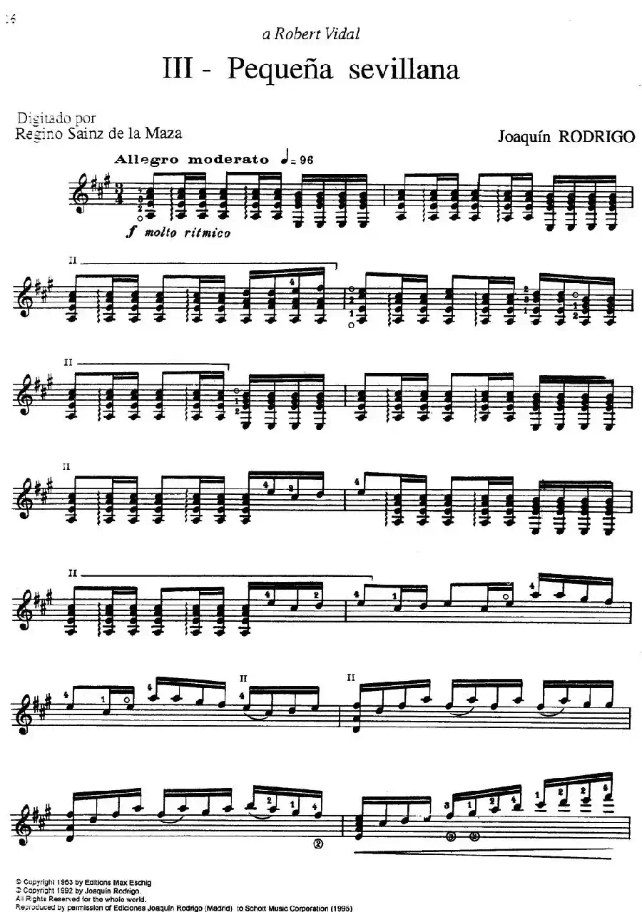 Joaquin Rodrigo Music for Guitar（罗德里戈吉他音乐P12-21）（古典吉他）