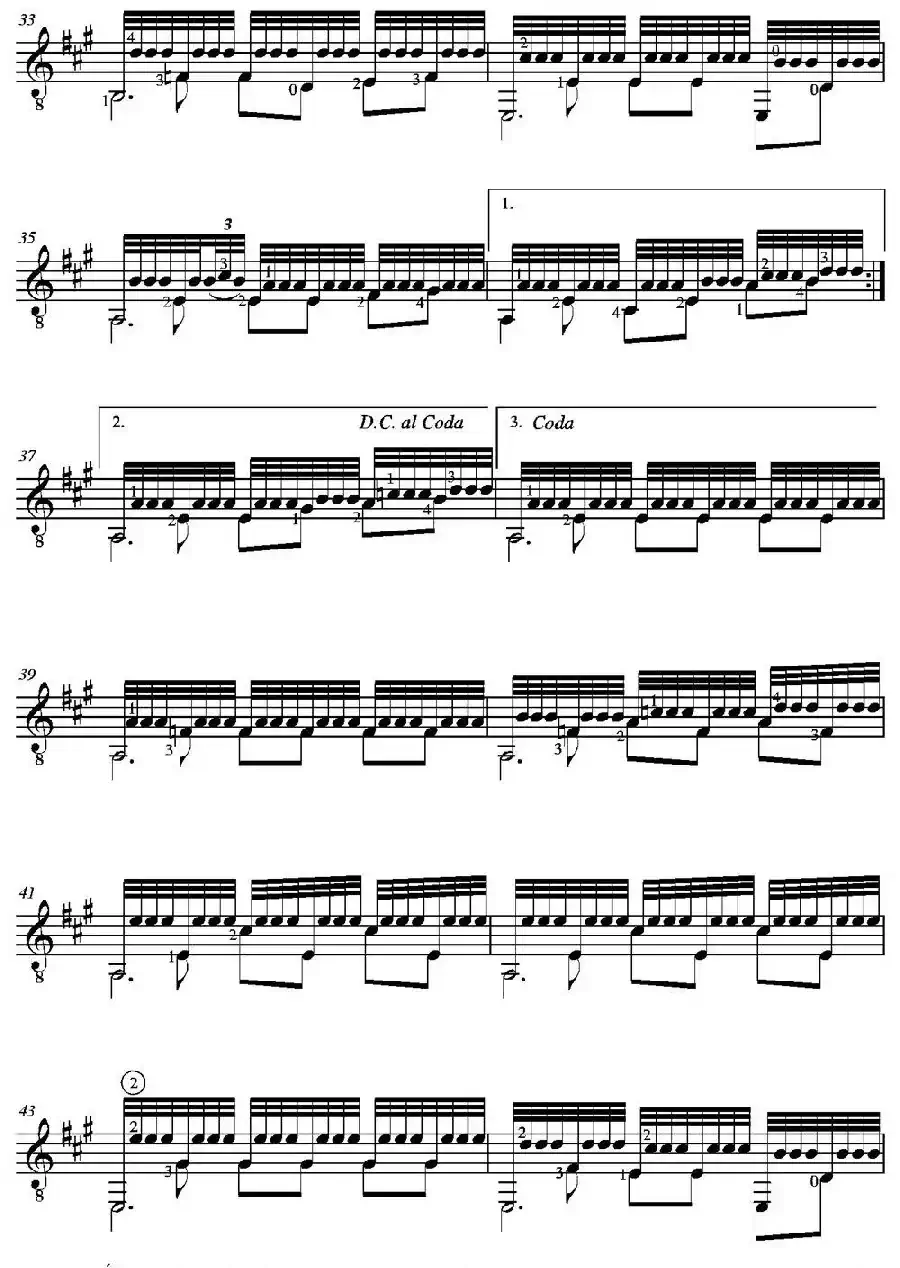 RECUERDOS DE LA ALHAMBRA(Hommage a I'eminent artiste Alfed Cottin)（古典吉他）