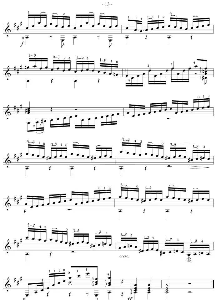 Mauro Giuliani《12 Studies,Op.48》（STUDY 18）