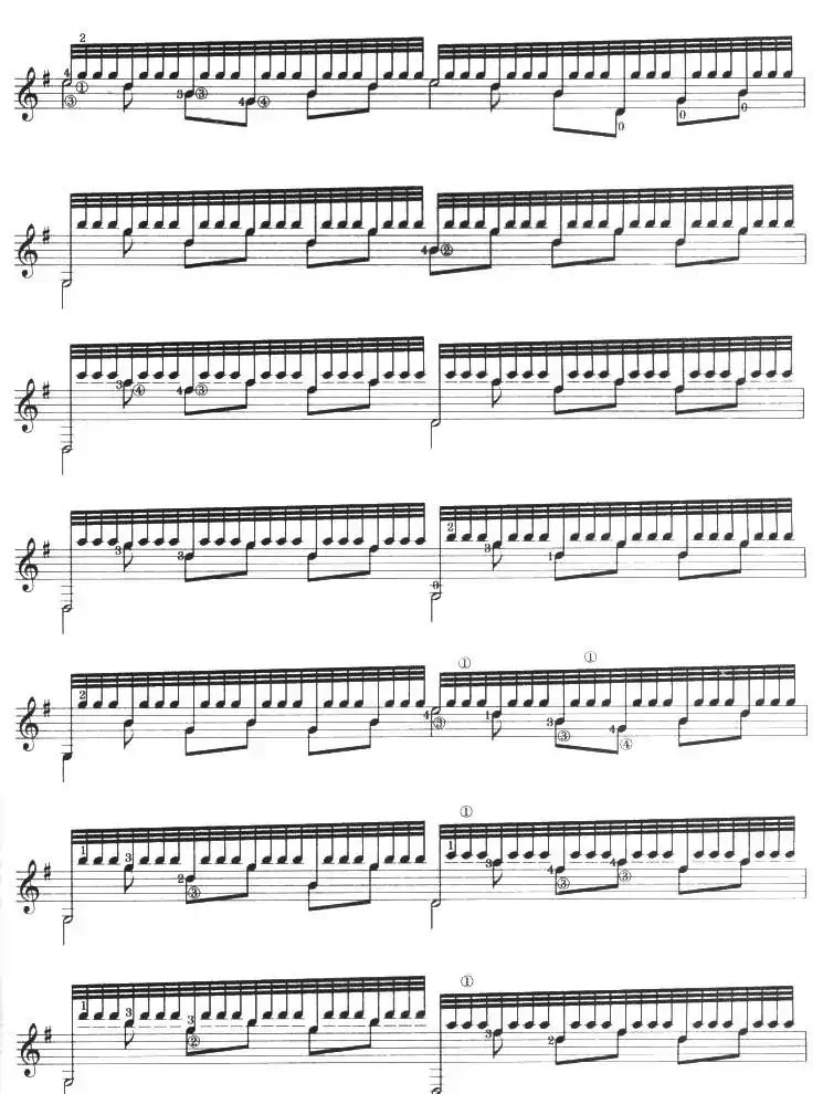 古典吉他考级六级外国乐曲A组（4首）