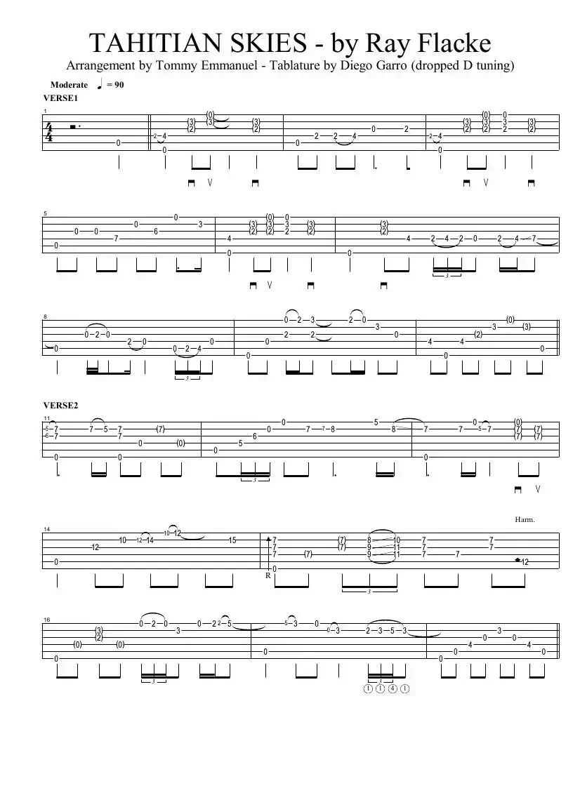 tommy emmanuel：tahitian skies（指弹吉它）