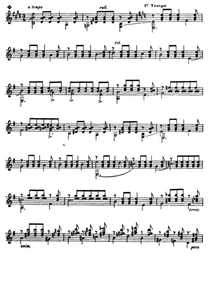 魏拉罗伯斯前奏曲五首·1（古典吉他）