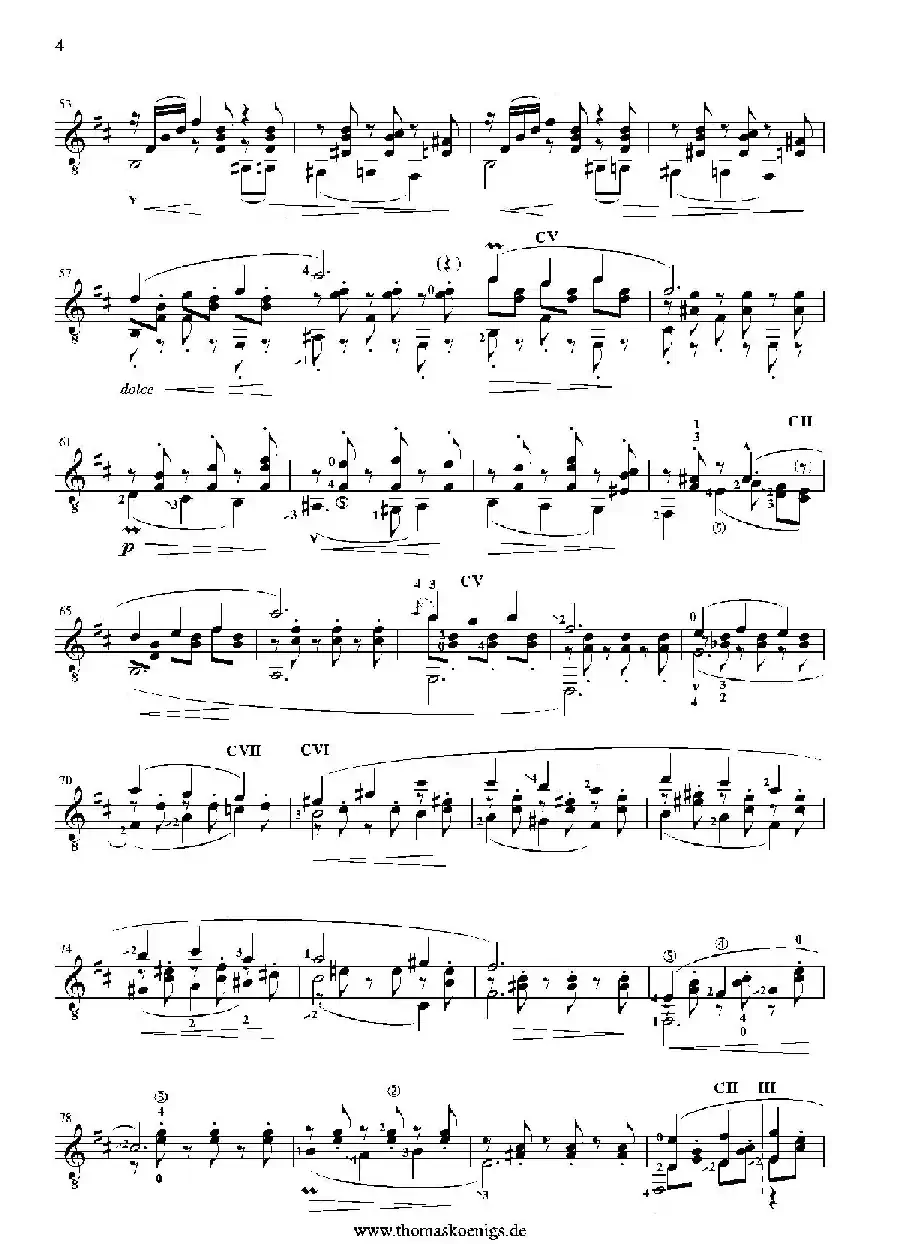 Cordoba op.232 NO.4（古典吉他）