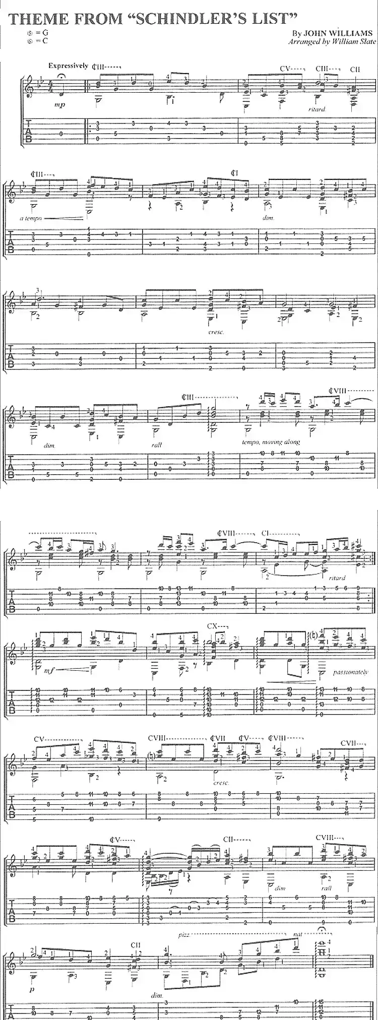 辛德勒名单(独奏曲)