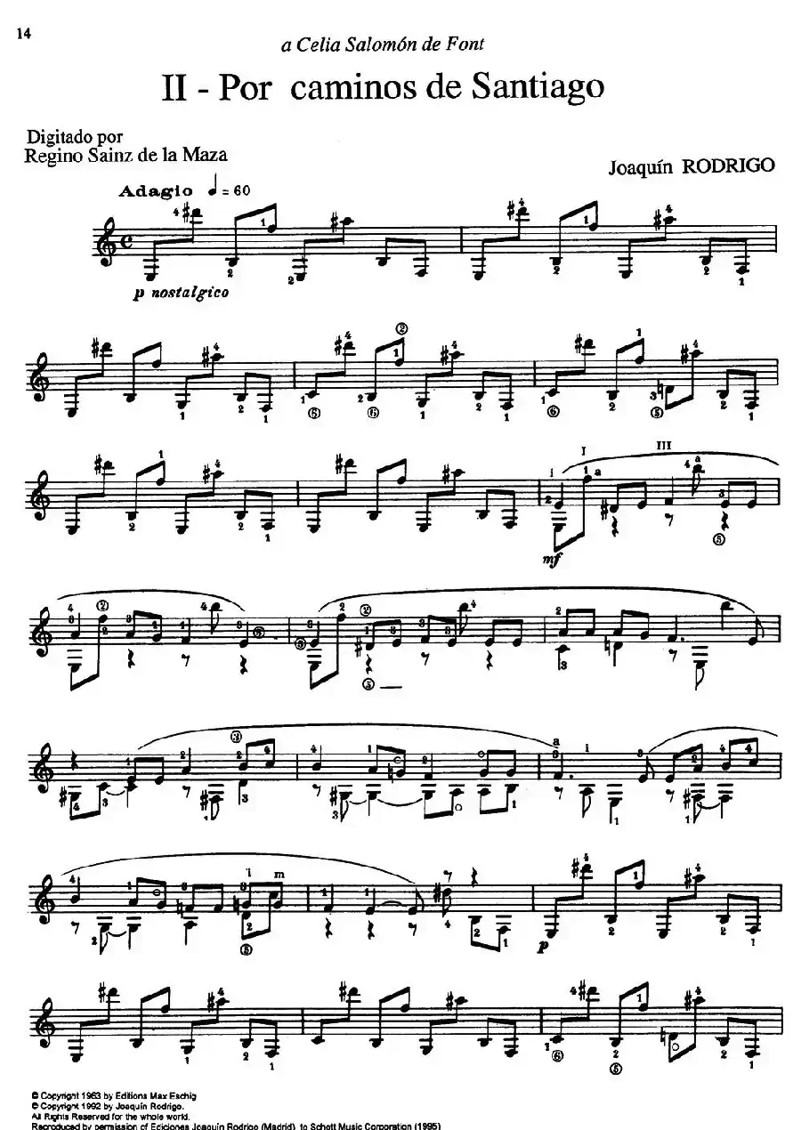 Joaquin Rodrigo Music for Guitar（罗德里戈吉他音乐P12-21）（古典吉他）