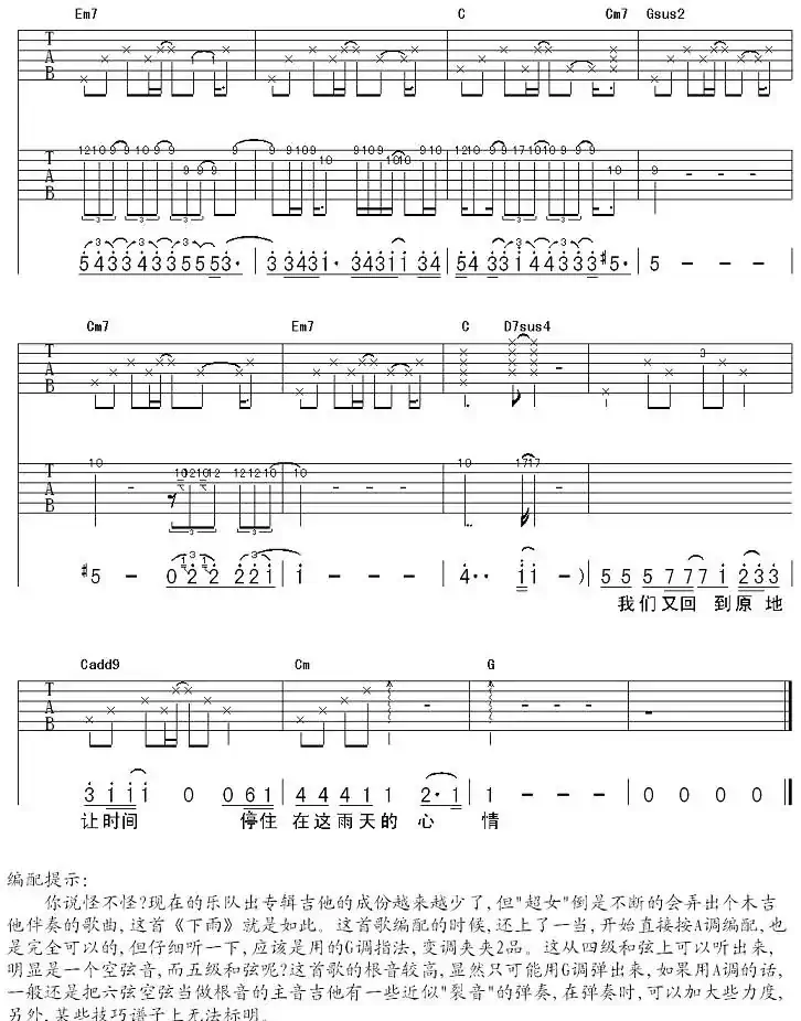 下雨(李斌词 莫艳琳曲、齐延麟编配版)
