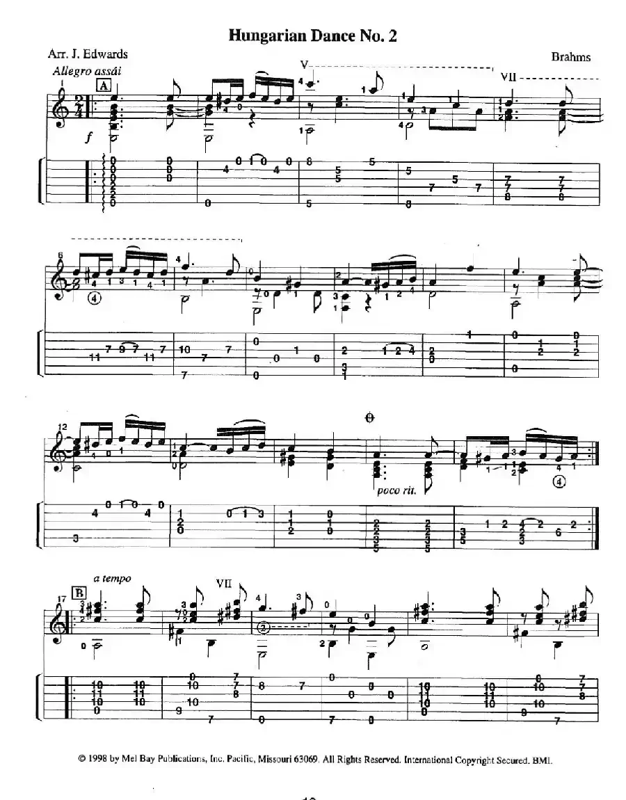古典吉他：From the Dance（Hungarian Dance No.2）