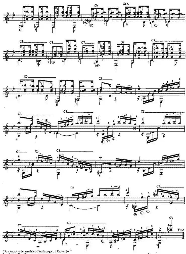 Choro da Saudade（古典吉他）