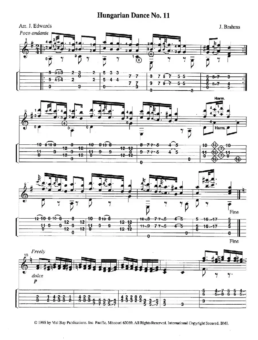 古典吉他：From the Dance（Hungarian Dance No.11）