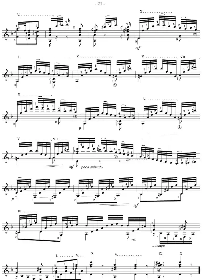 Napoleon Coste《25 Studies,Op.38》（STUDY 24）