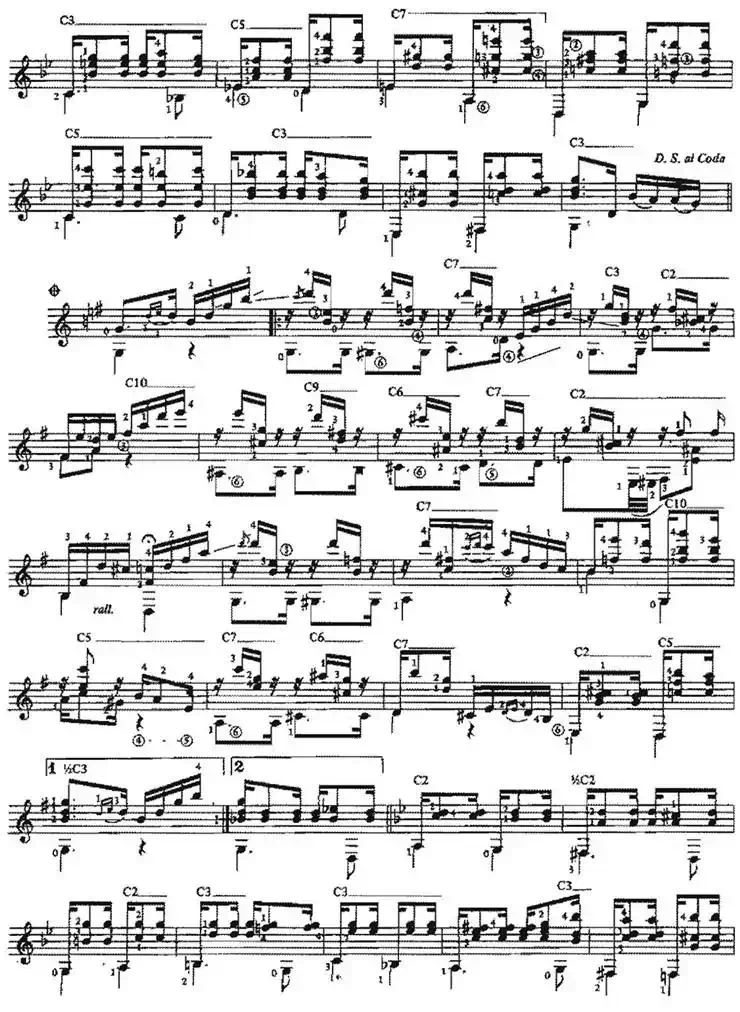 Choro da Saudade（古典吉他）