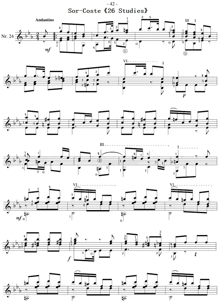 Sor-Coste《26 Studies》（STUDY 24）
