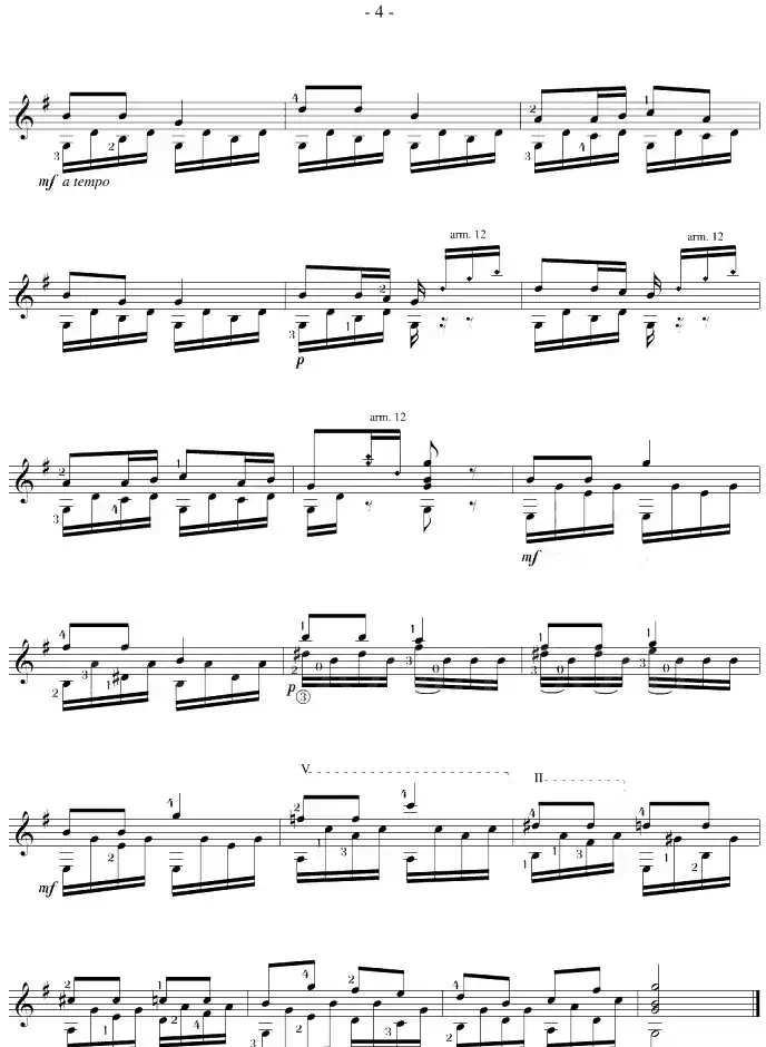 Napoleon Coste《25 Studies,Op.38》（STUDY 10）