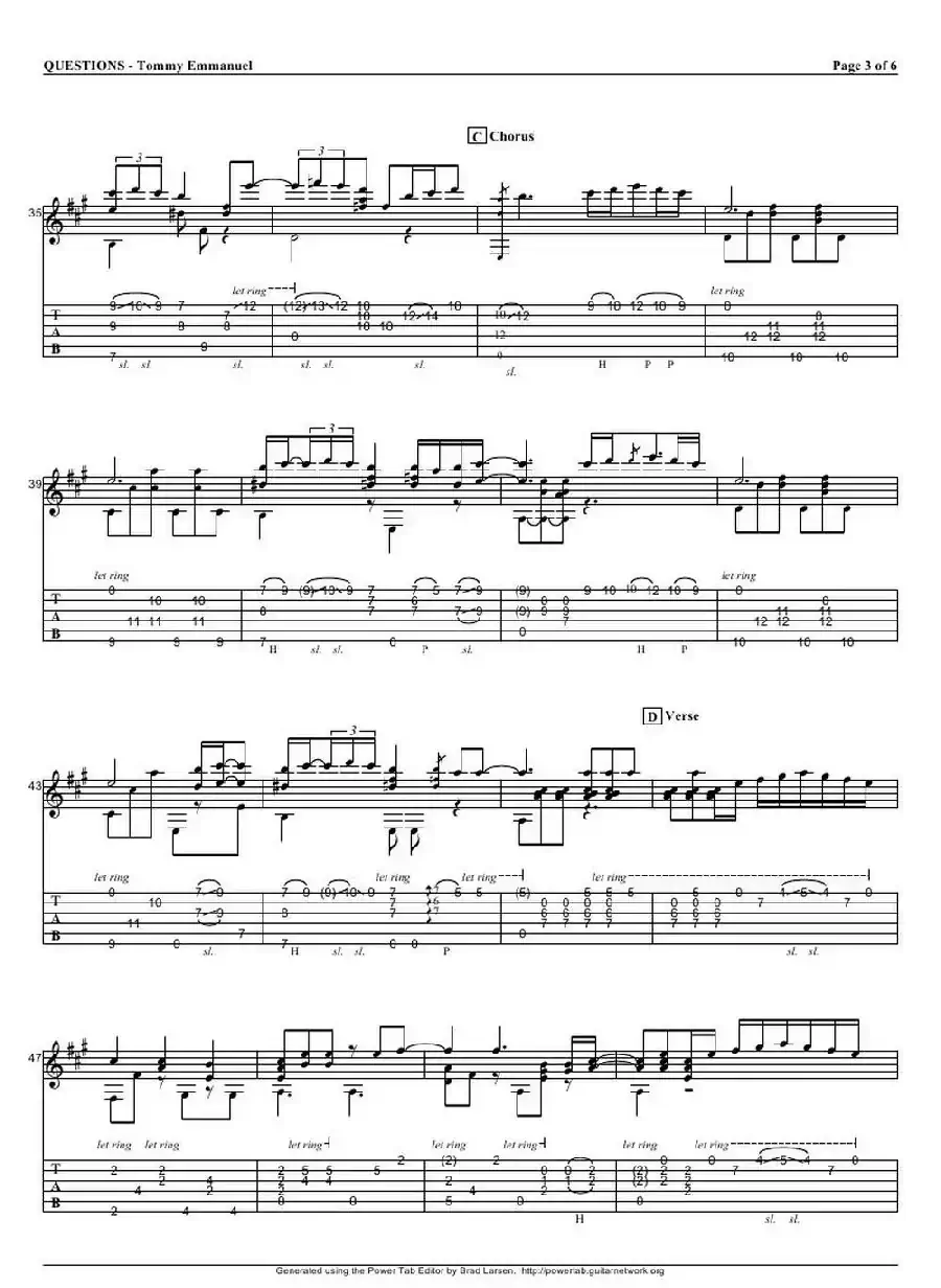 tommy emmanuel： questions（指弹吉它）