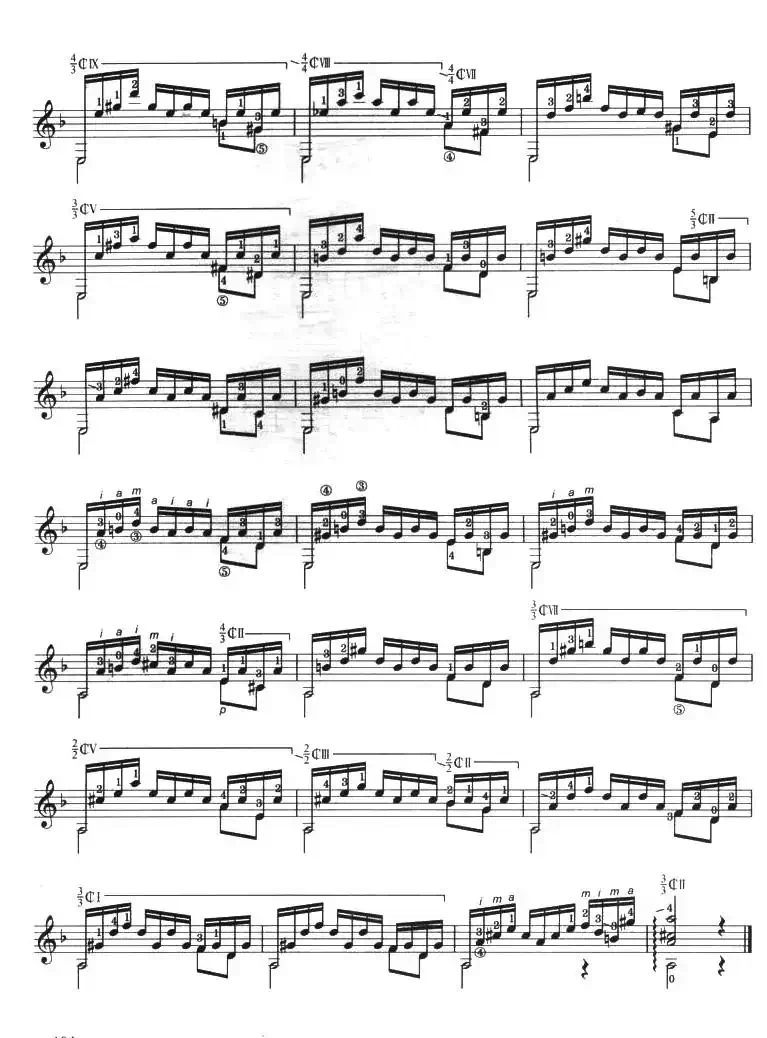古典吉他考级七级外国乐曲A组（2、前奏曲）