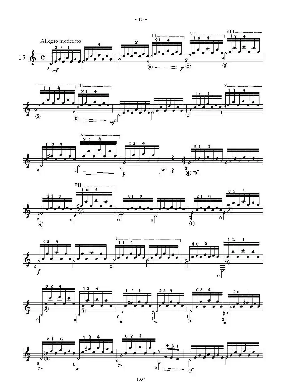 卡尔卡席25首练习曲之11——15