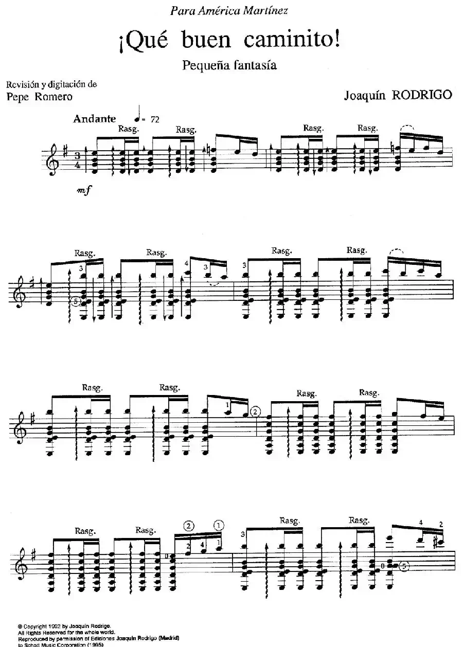 Joaquin Rodrigo Music for Guitar（罗德里戈吉他音乐P80-89（古典吉他）