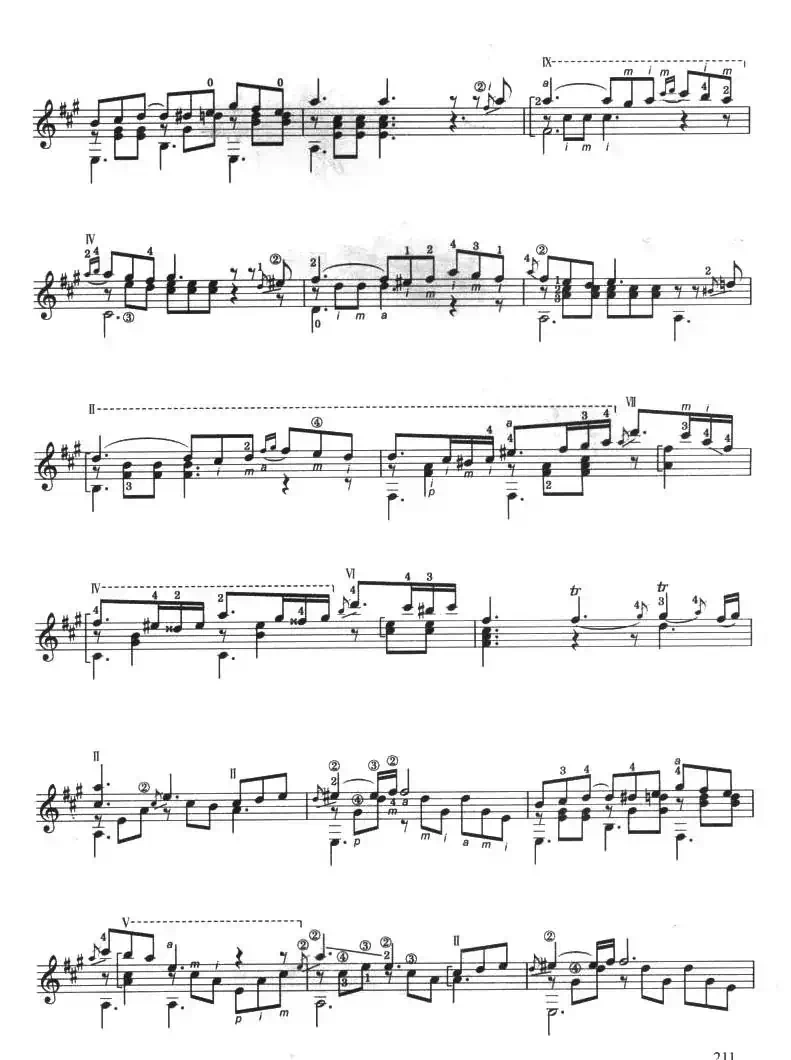 古典吉他考级十级外国乐曲A组（3、威尼斯狂欢节主题与变奏）