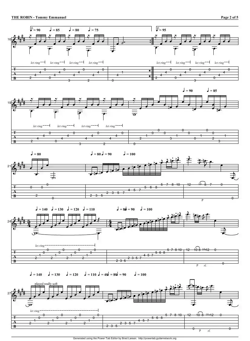 tommy emmanuel：the robin（指弹吉它）
