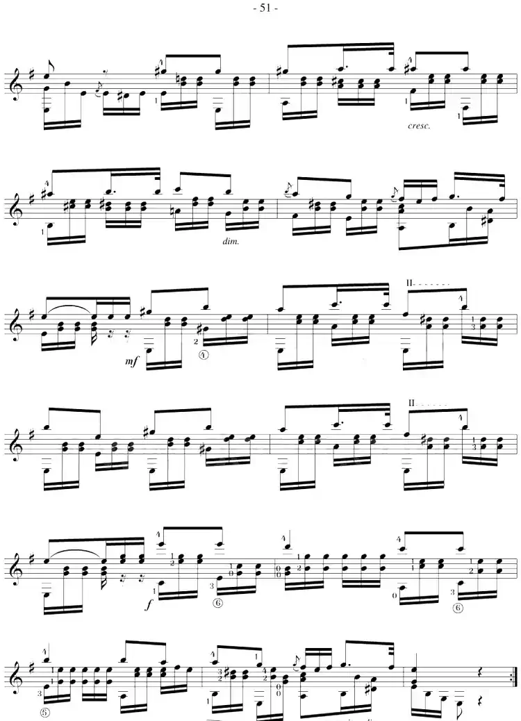 著名古典吉他练习曲（26）
