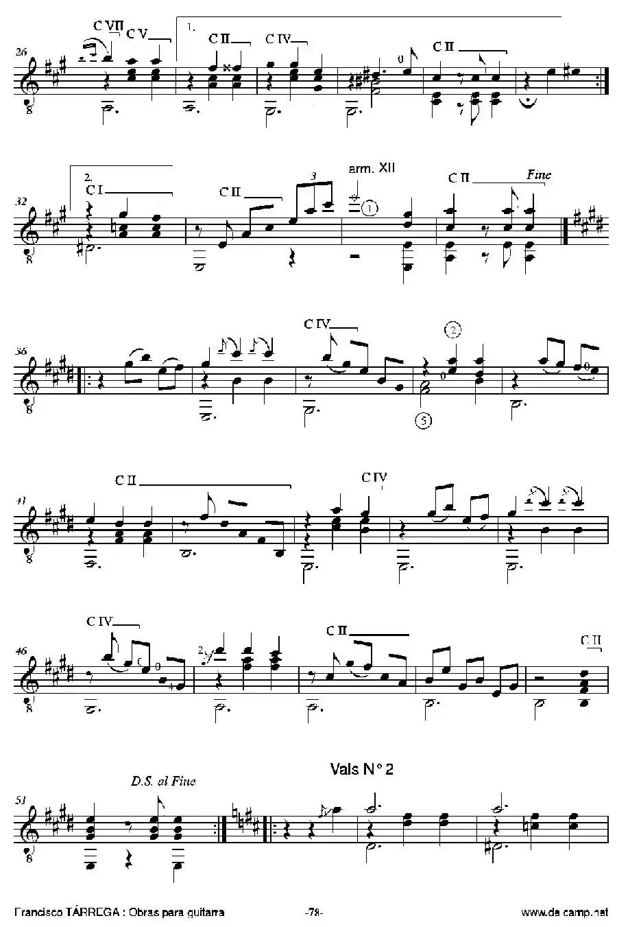 《塔雷加作品全集》第5部分（古典吉他）