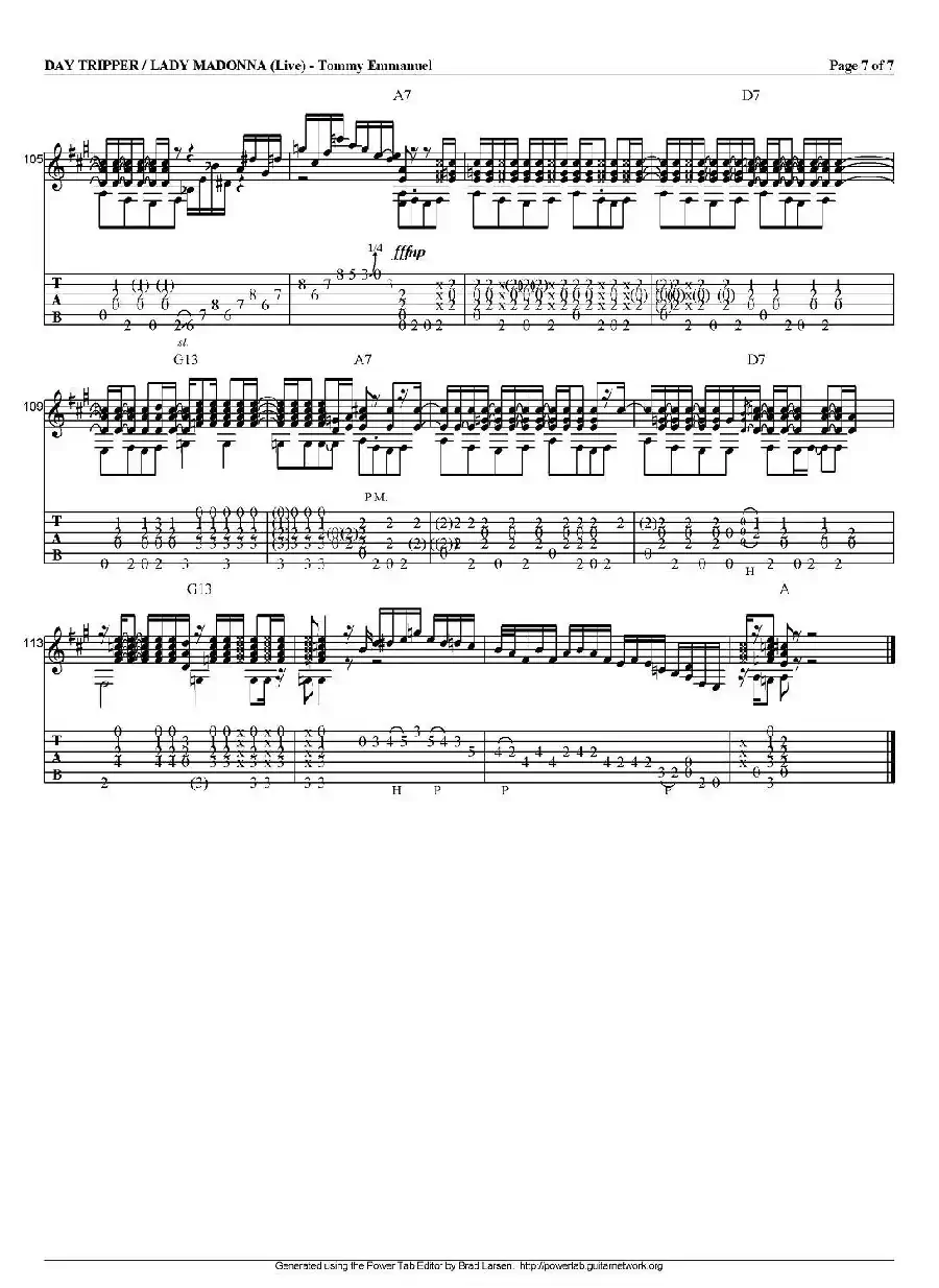 tommy emmanuel:day tripper/lady madonna（指弹吉他）