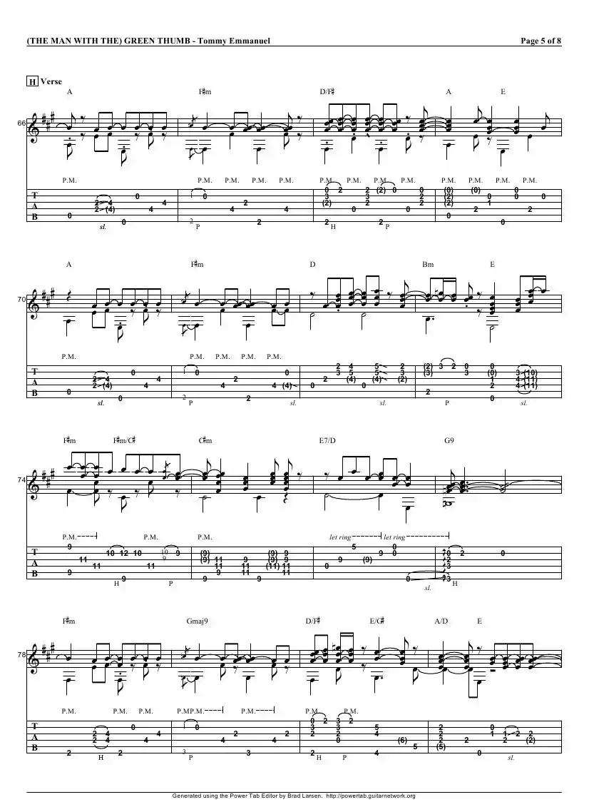 tommy emmanuel：the man with the green thumb（指弹吉它）