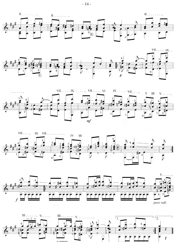 Napoleon Coste《25 Studies,Op.38》（STUDY 22）
