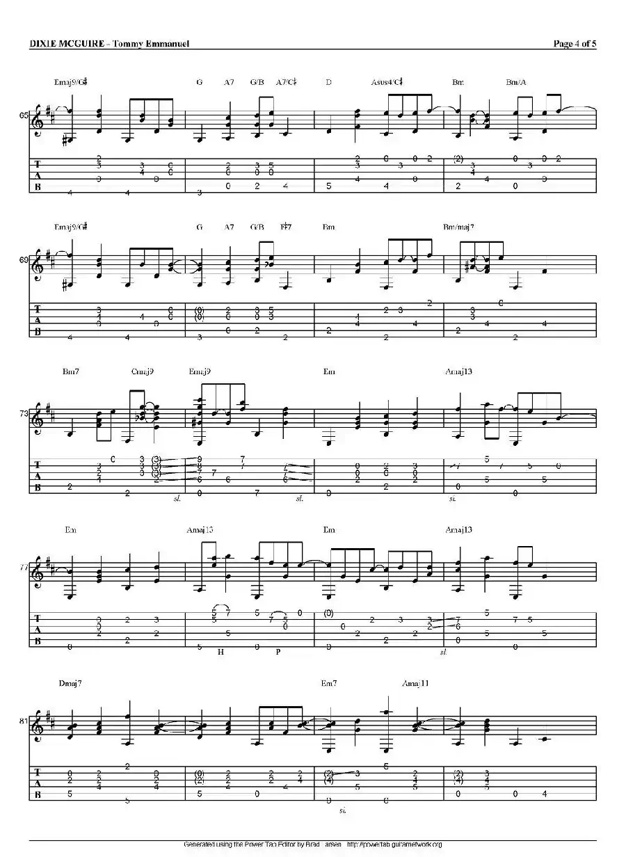 tommy emmanuel：dixie mcguire（指弹吉他）