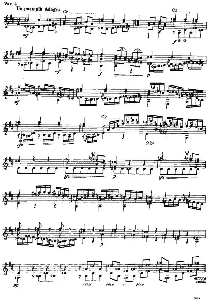 西班牙弗里亚斯主题变奏曲（古典吉他）