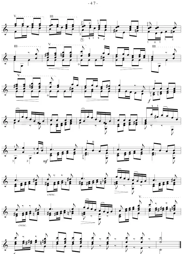 著名古典吉他练习曲（25）