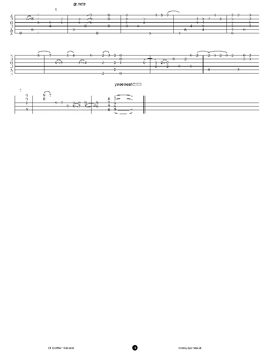 tommy emmanuel：ol' brother hubbard（指弹吉他）