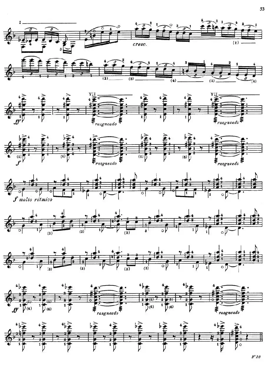 Joaquin Rodrigo Music for Guitar（罗德里戈吉他音乐P47-53）（古典吉他）