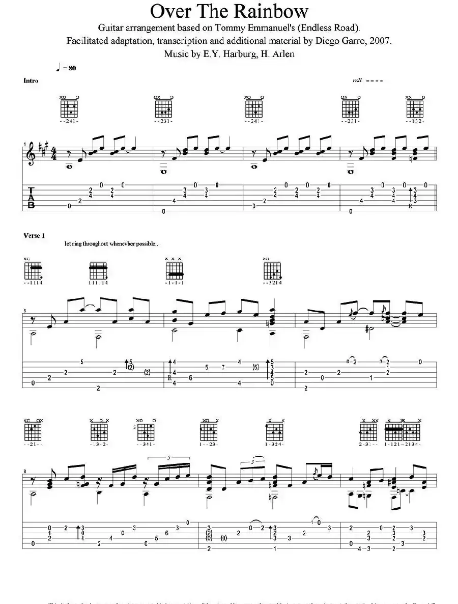 tommy emmanuel：over the rainbow(1)（指弹吉他）