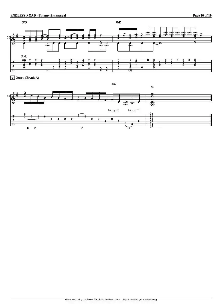 tommy emmanuel：endless road（指弹吉他）