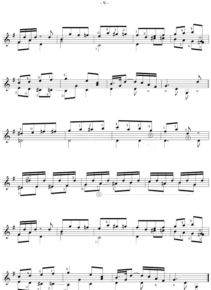 Fernando Sor《12 Studies,Op.60》（STUDY 5）