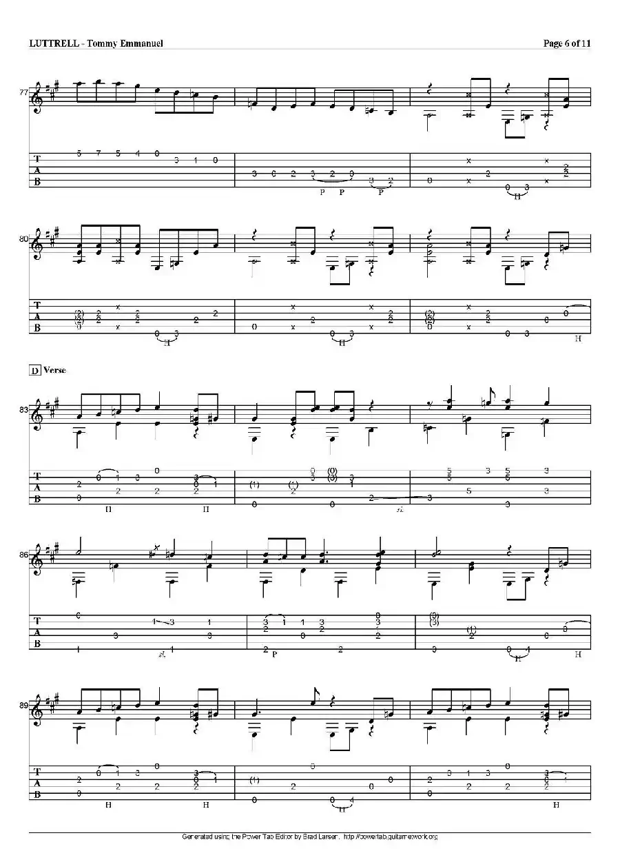 tommy emmanuel：luttrell（指弹吉他）