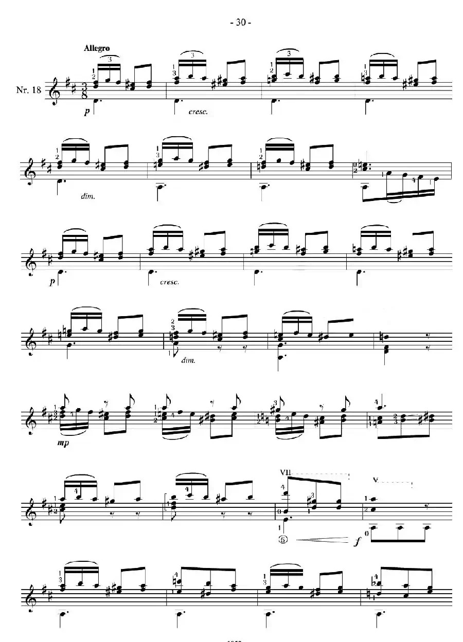 著名古典吉他练习曲（18）