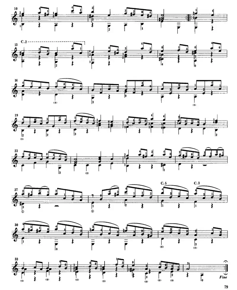 第三鲁特琴组曲（古典吉他）