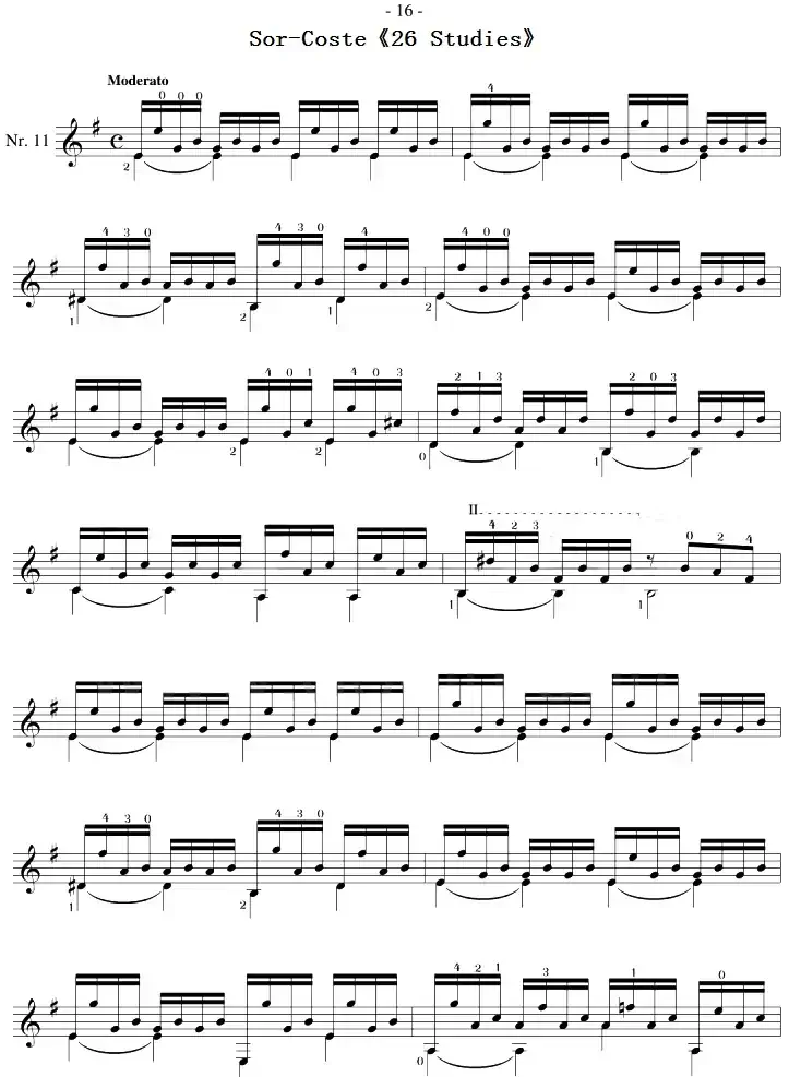 Sor-Coste《26 Studies》（STUDY 11）