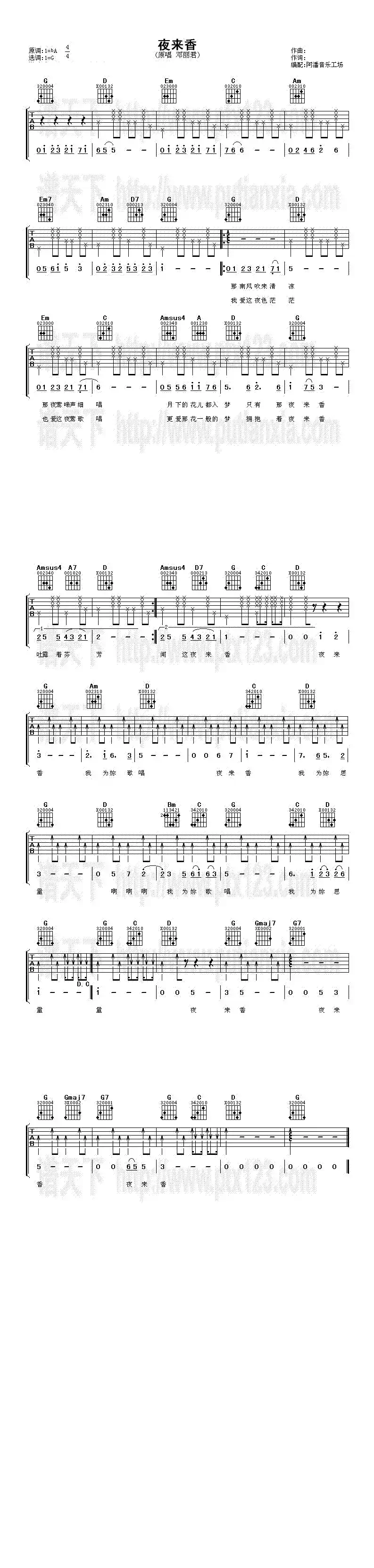 夜来香(阿潘编配版)