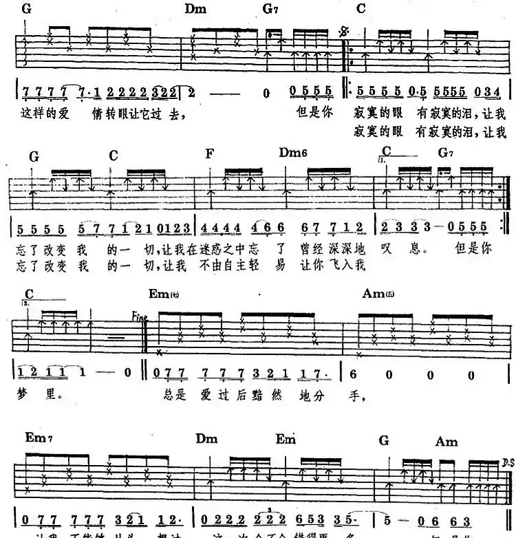 民族吉他弹唱：寂寞的眼