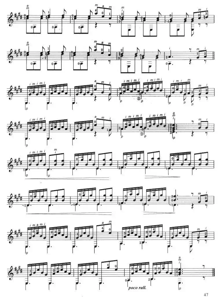 古典吉他考级四级外国乐曲B组（4首）